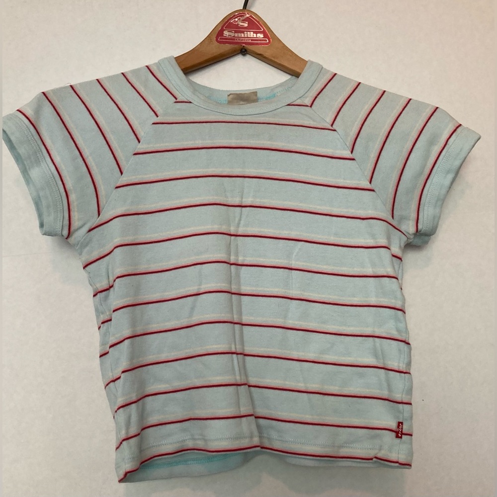 Levi’s 🟣 GUC Size Small 100% Cotton Y2K Style Striped Crop Top